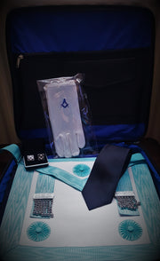 Master Mason Regalia Case With Lambskin Apron & Accessories